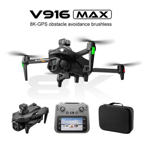 V916max Drone - Fly More Combo - Drone Met Dubbele Hd Camera - Obstakelontwijking - 360-Graden Draai - Geschikt Voor Kinderen En Volwassenen