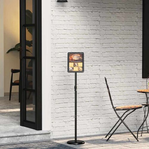 vidaXL Présentoirs de salon Noir 25 x 25 x 125 cm Aluminium