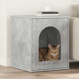 Vidaxl Maison Pour Chat Béton 53 X 52 X 62 Cm Bois D'ingénierie
