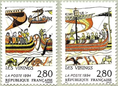 France 1994, Très Belle Paire Neuve** Luxe Relations France Suède, Timbres Yvert 2866 2867 Les Vikings.