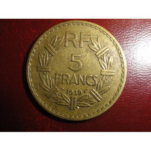 Lavrillier 5 Francs 1939, Bronze / Aluminium