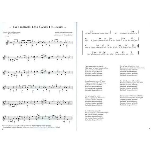 Chansons For Classical Guitar / Recueil