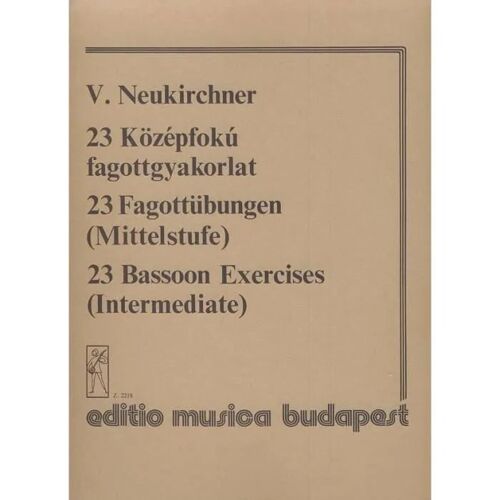 23 Fagottübungen Für Die Mittelstufe / Recueil