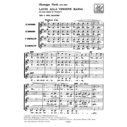Laudi Alla Vergine Maria / Conducteur