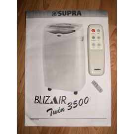 Télécommande et manuel pour climatiseur Supra Blizair Twin 3500