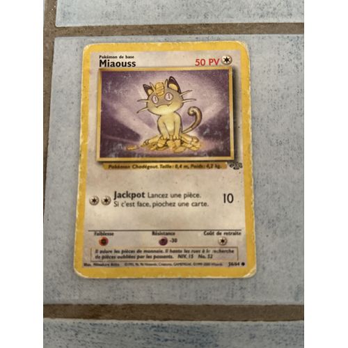 Carte Miaouss Pokemon Assez Bonne       État 