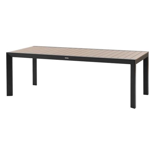 Table De Jardin Rectangulaire Alu Evasion 8 Places Effet Bois Honey Graphite - Hespéride