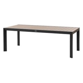 Table De Jardin Rectangulaire Alu Evasion 8 Places Effet Bois Honey Graphite - Hespéride
