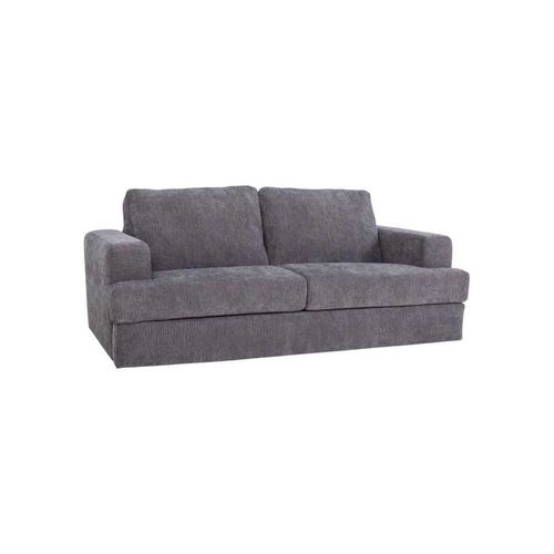 Canapé convertible DUNLOPILLO IGOR 3 places tissu gaufré gris souris matelas 15 cm 231x107x90 cm