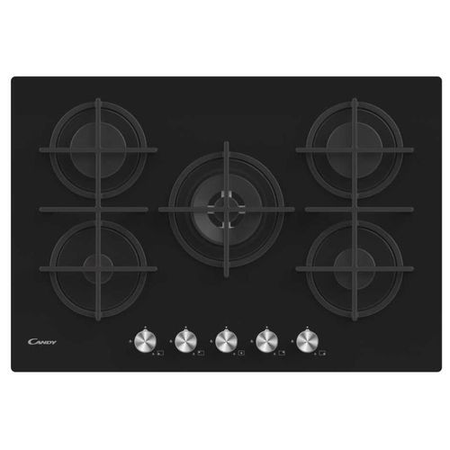 Candy CVG74WPB Table de cuisson au gaz Noir - 5 foyers