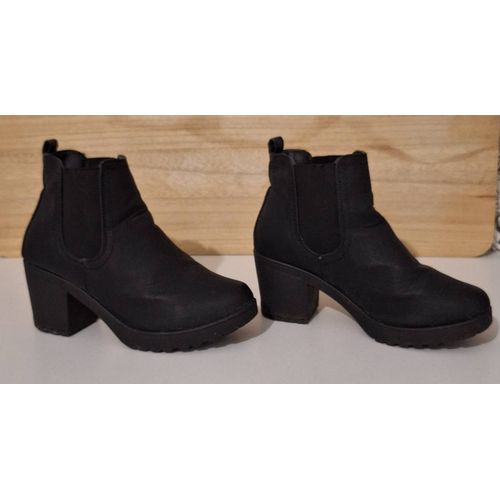 Bottines Noires À Talons - 38