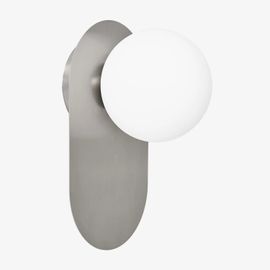 Applique Murale Nacariel En Acier Inoxydable Et Verre Gris Chromé ¿25 Cm