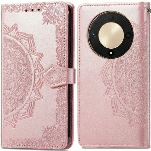 imoshion Etui de télephone Mandala Honor Magic 6 Lite Rose Doré