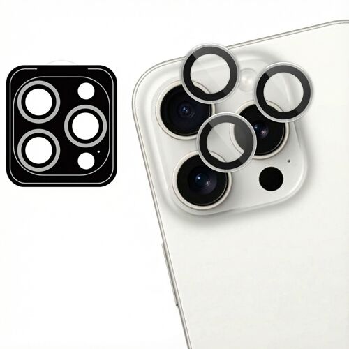 imoshion Lot de 2 protections d'objectif de caméra iPhone 15 Pro / 15 Pro Max White Titanium