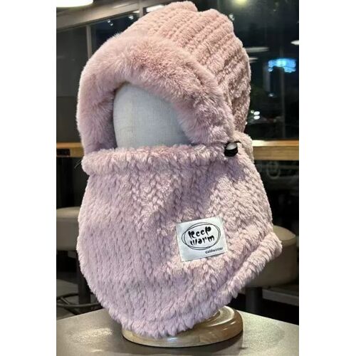 Cache Cou Bonnet Polaire, Rose
