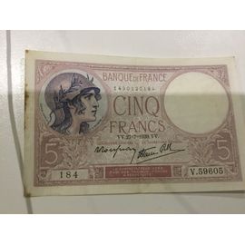 Billet 5 Francs 1939