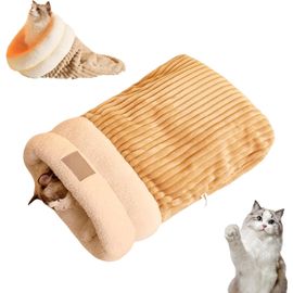 Sac De Couchage Pour Chat - Aqsacokiya - Cat Grottes - Sac De Couchage Pour Chien - Marron(Moins De 3kg)