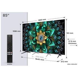 TCL Q6C 85Q6C TV 2,16 m (85") 4K Ultra HD Smart TV Wifi Métallique