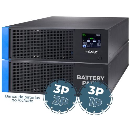 Phasak PH 9380 alimentation d'énergie non interruptible Double-conversion (en ligne) 10 kVA 10000 W 3 sorties CA