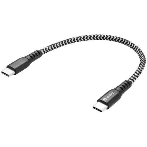 Sandberg 441-66 câble USB USB 2.0 0,2 m USB C Noir et Blanc