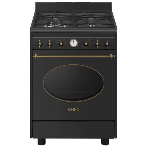 Smeg Coloniale CO60GMAN2 four et cuisinière A Electrique Gaz Noir