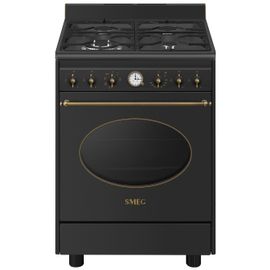Smeg Coloniale CO60GMAN2 four et cuisinière Electrique Gaz Noir