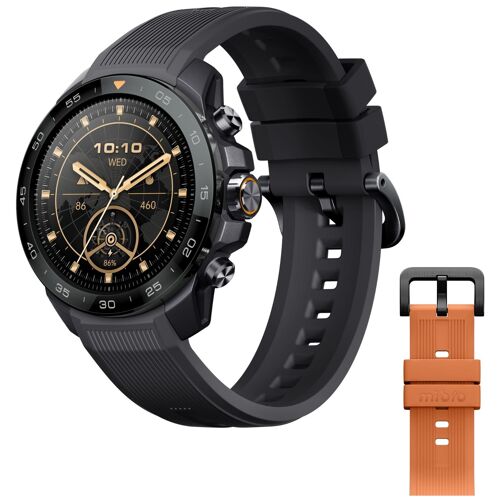 MIBRO ORAW1022N smartwatche et montre de sport 1.32" - 48 mm Noir bracelet Gris et Orange GPS Taille unique