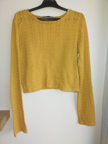 Haut Zara Trafaluc Jaune Moutarde Ts