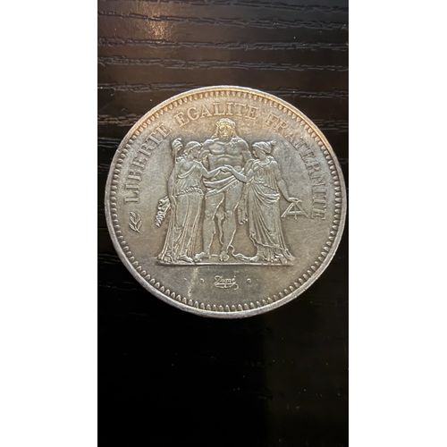 Pièce 50 Francs Hercule En Argent Signé Dupré De 1977