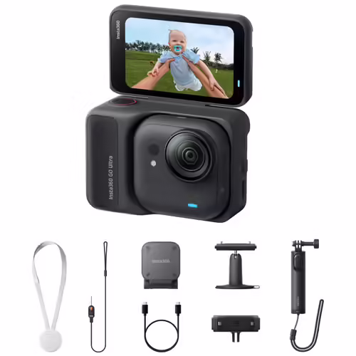 Insta360 GO Ultra Creator Black caméra pour sports d'action 4K Ultra HD 25,4 / 1,28 mm (1 / 1.28") Wifi 52,9 g