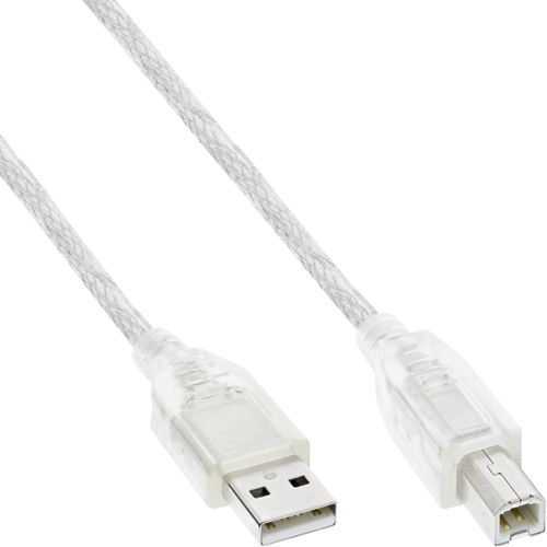 InLine 34505T câble USB 0,5 m USB A USB B Transparent