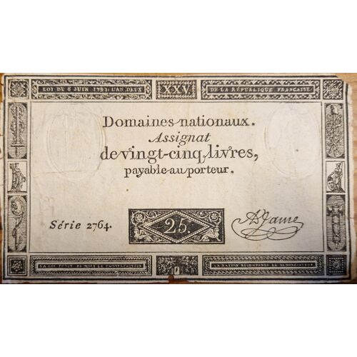 Assignat Vingt Cinq Livres 1793
