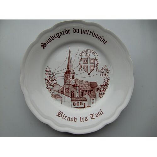 Assiette décorative Sauvegarde du patrimoine Blénod Les Toul