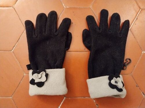 Gants Laine Polaire Noir Du Pareil Au Même