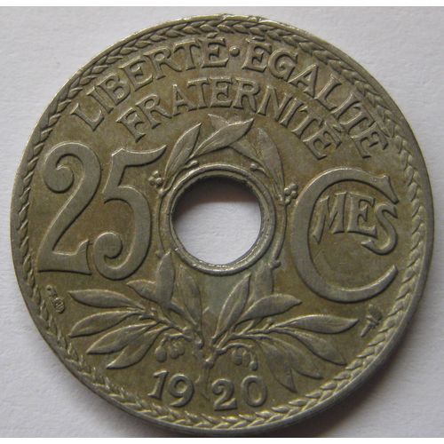 Une Monnaie Française De 25 Centimes, 1939, Emile Lindauer, (22).