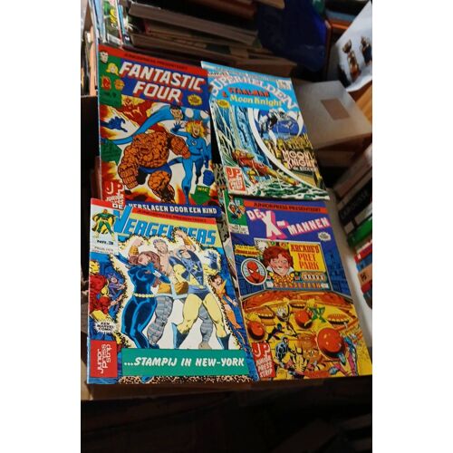 Juniorpress Fantastic Four,Staalman & Moon Knight, Vergelders, De X-Mannen.