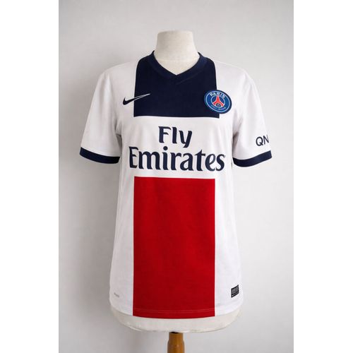 Maillot Psg Nike Blanc Bleu Col V Fly Emirates - Football - Taille S