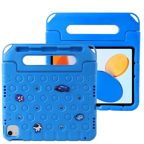 imoshion Coque kidsproof avec poupées amovibles iPad 11 (2025) 11 pouces A16 / iPad 10 (2022) 10.9 pouces Bleu
