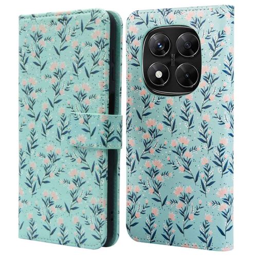 imoshion Étui de téléphone portefeuille Design Xiaomi Redmi Note 14 Pro Plus (5G) Blue Flowers