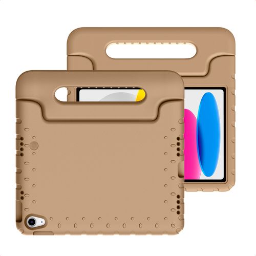 imoshion Coque kidsproof avec poignée iPad 11 (2025) 11 pouces A16 / iPad 10 (2022) 10.9 pouces Marron