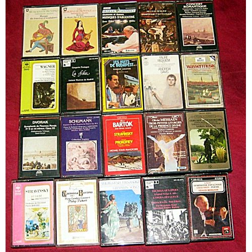 Classique. Lot Bradé De 20 K7. Éditions Diverses. Audio Tapes.