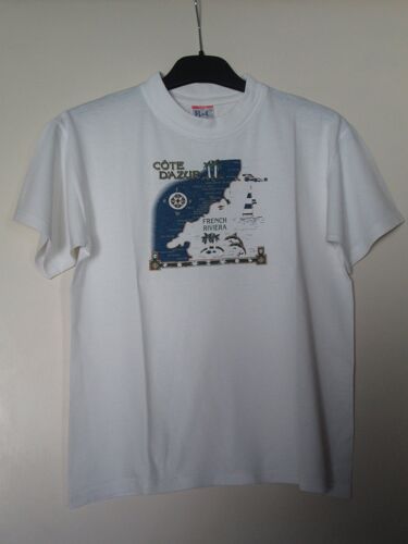 T-Shirt Côte D'Azur Blanc 12/14 Ans