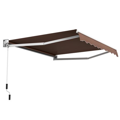 Store Banne Rétractable Balcon Jardin 295 X 250 Cm Angle Ajustable 40°-100° Utilisation Facile En Aluminium Beige Helloshop26 20_0013628