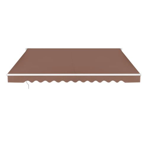 Store Banne Rétractable 300 X 250 Cm Ombre Ajustable Angle 5-35° Design Pratique En Aluminium Marron Helloshop26 20_0013638