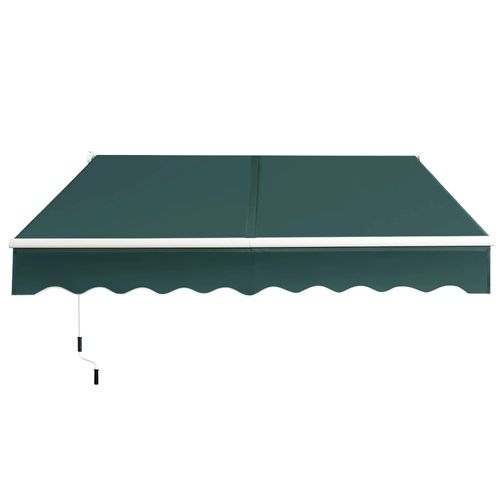 Store Banne Rétractable 245 X 200 Cm Angle Ajustable 40°-100° Facile À Installer Moderne En Aluminium Vert Helloshop26 20_0013627