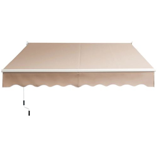 Store Banne Rétractable Angle Ajustable 295 X 250 Cm Idéal Pour Balcon Jardin En Aluminium Beige Helloshop26 20_0013630