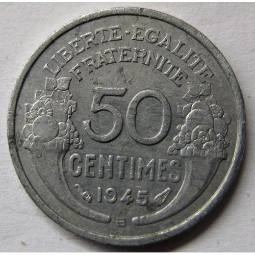 Pièce De Monnaie Française De 50 Centimes Morlon, 1945 B, (79).