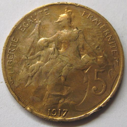 Pièce De Monnaie Française De 5 Centimes Dupuis, 1917, Daniel Dupuis, (86).