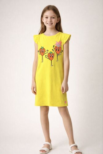 Robe Jaune Billieblush 10 Ans Coton Enfant Fille 