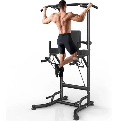 Tour De Musculation Multifonction ¿ Power Tower Avec Barre De Tractions, Dips & Pompes, Entraînement Abdos Et Renfo